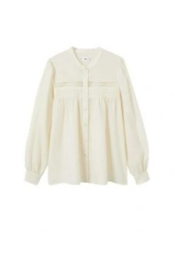 Mango Bluse - Ecru | Damen