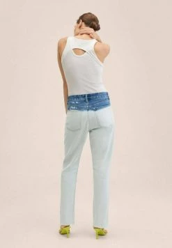 Mango TIEDYE - Jeans Straight Leg - Dark Blue | Damen -Mango Populaire Boutique 64c9f9165bdf4dd78d3dd56d7ac6eff9