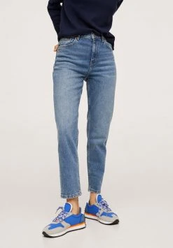 Mango MOM FIT - Jeans Tapered Fit - Medium Blue | Damen