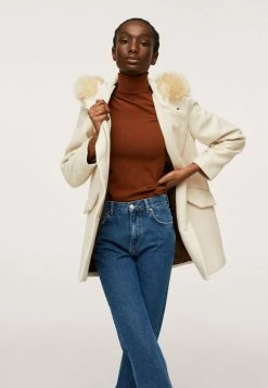 Mango WORK - Kurzmantel - Ecru | Damen