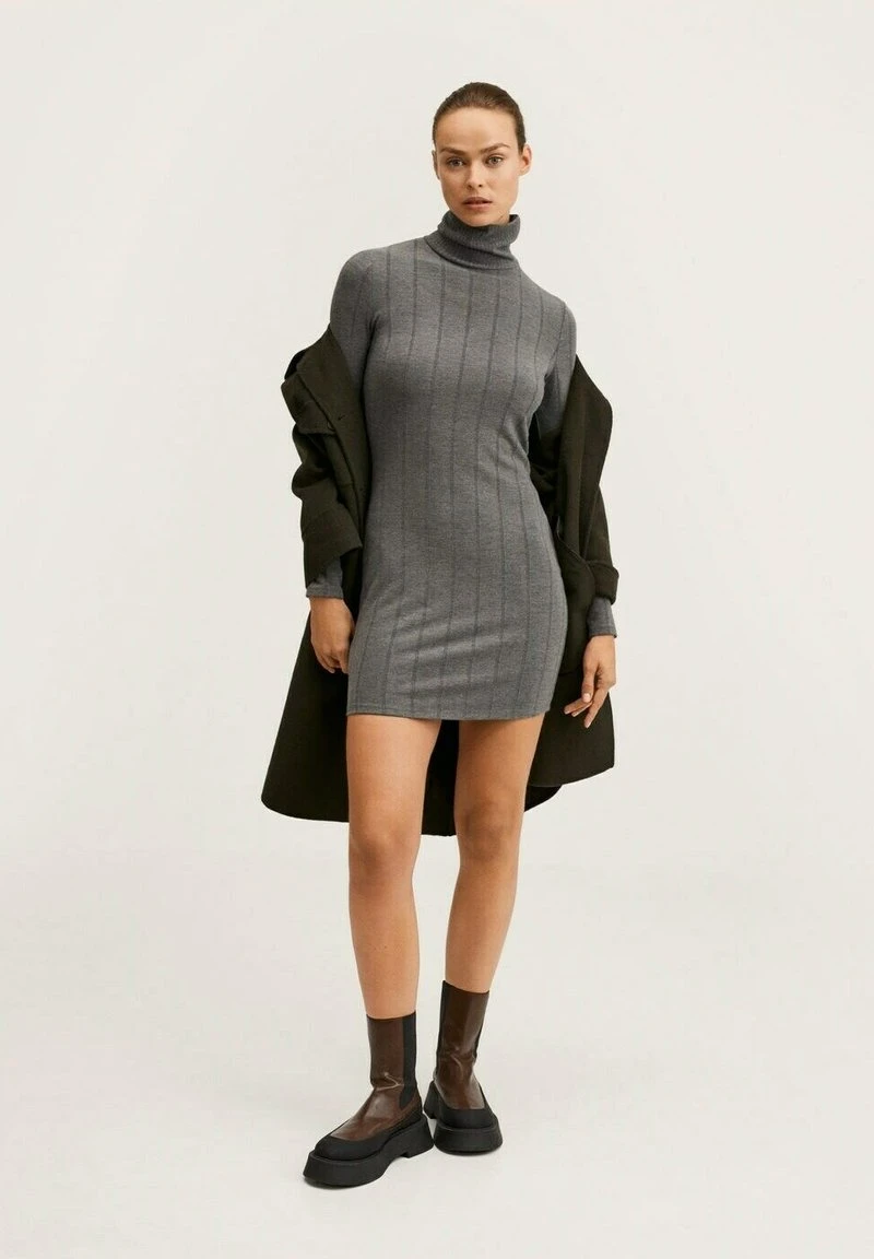 Mango LEMON - Strickkleid - Medium Heather Grey | Damen 4 Mango LEMON - Strickkleid - Medium Heather Grey | Damen – Bild 2