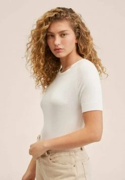 Mango ALMA - T-Shirt Basic - Ecru | Damen -Mango Populaire Boutique 6c21d29e885448ada9dd1f1d4aa05bd3