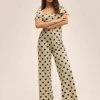 Mango Jumpsuit - Beige | Damen -Mango Populaire Boutique 6c24400806fb4c1b89329d5dd85fd185