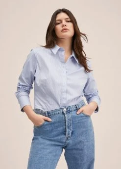 Mango SOFIA - Hemdbluse - Blue | Damen -Mango Populaire Boutique 6c80e8c664784b71b7f3304a0c91c213