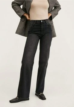 Mango Jeans Relaxed Fit - Black Denim | Damen