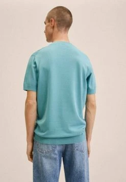 Mango ARRAONA - T-Shirt Basic - Turquoise | Herren -Mango Populaire Boutique 6e4df28e5f804080b7053279fcc62bc1