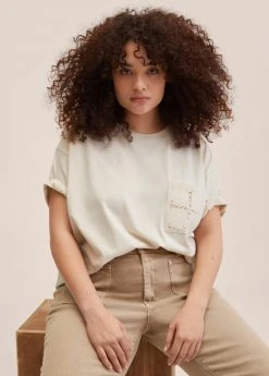 Mango VIGO - T-Shirt Basic - Licht Pastelgrijs | Damen -Mango Populaire Boutique 7018041e0e204e37a915120373a6ccce