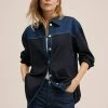 Mango Hemdbluse - Bleu Marine Fonce | Damen