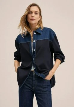 Mango Hemdbluse - Bleu Marine Fonce | Damen