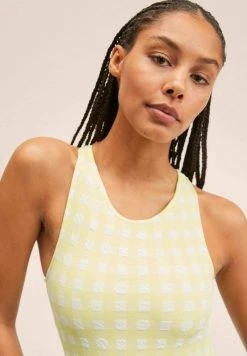 Mango GINA - Top - Neongeel | Damen -Mango Populaire Boutique 71ece3cd4b644bdfb5e6f4caa2d8ec53