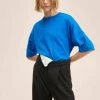 Mango Damen SITA - T-Shirt Basic - Bleu Nuit -Mango Populaire Boutique 72fc55a5147d466a80be9eedb995c57c