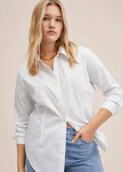 Mango Hemdbluse - Off White | Damen