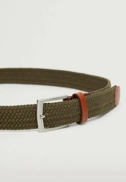 Mango ELASTIC - Flechtgürtel - Khaki | Herren -Mango Populaire Boutique 75cc9d8c6db14127bbf0206ff0ffaab3