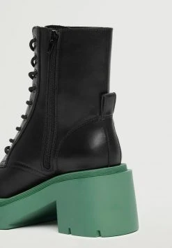 Mango SOLDIER - Plateaustiefelette - Noir | Damen -Mango Populaire Boutique 766ff7549b514f5dbc4602a82ec7aadd