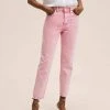 Mango Damen Jeans Slim Fit - Bubblegum Pink -Mango Populaire Boutique 769b0a48c33e4cdd9794ed6f92a117fe