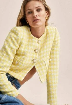 Mango Damen LUCIA - Blazer - Pastelgul -Mango Populaire Boutique 77099c8f77114e62afaab76b4e386f1e