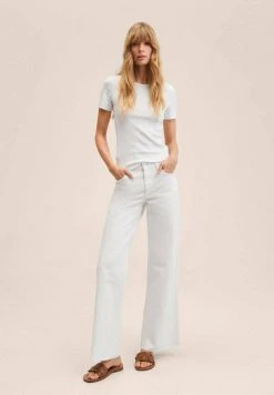 Mango Flared Jeans - Blanc | Damen