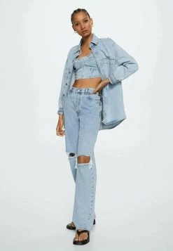 Mango Top - Middenblauw | Damen