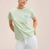 Mango PSTCHIC - T-Shirt Print - Vert D Eau | Damen -Mango Populaire Boutique 7a89562534a14816919853474487cbbd