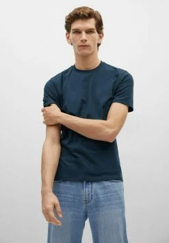 Mango T-Shirt Basic - Bleu Marine | Herren