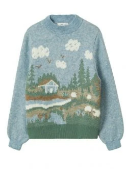 Mango FARM - Strickpullover - Himmelblau | Damen -Mango Populaire Boutique 7accad5141d04bb9a68cff614721558f