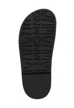 Mango Damen Pantolette Flach - Noir -Mango Populaire Boutique 7c00ba46d0744aa19045cfd7033b8119