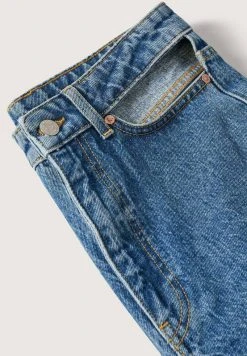 Mango CUTOUT - Jeans Straight Leg - Bleu Moyen | Damen -Mango Populaire Boutique 7cead5a123fb46f6b21198cd1d95fab0