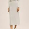 Mango ARU-A - A-Linien-Rock - Ecru | Damen -Mango Populaire Boutique 7d3e3a9407f34f60b6e050d8a6cb7b5f