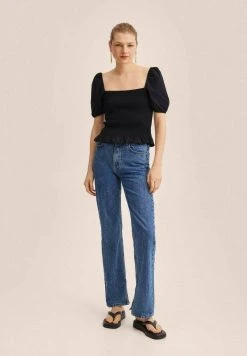 Mango Damen GOMAS - T-Shirt Basic - Zwart