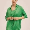 Mango TALL - Hemdbluse - Groen | Damen -Mango Populaire Boutique 7e4f6e1d0434491aaa67d44c6d04d3b8