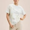 Mango PSTCLAIM - T-Shirt Print - Gebroken Wit | Damen