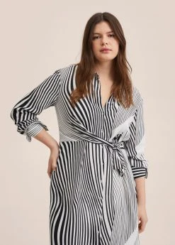 Mango Maxikleid - Black, White | Damen -Mango Populaire Boutique 7f5ff3d7690247d3a1656e6e01c296d4