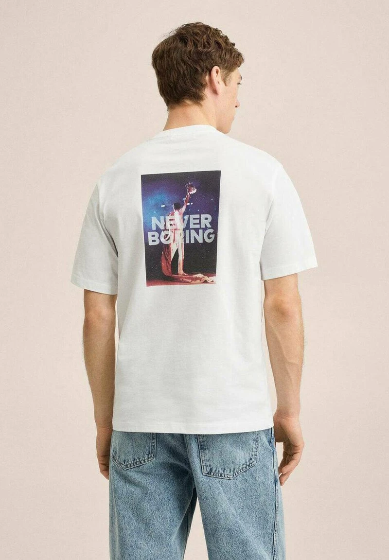Mango Herren FREEDY - T-Shirt Print - Blanc 5 Mango Herren FREEDY - T-Shirt Print - Blanc – Bild 3