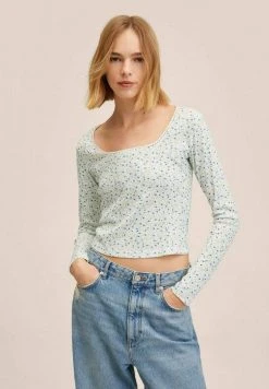 Mango Damen FLEUR - Langarmshirt - Blauw