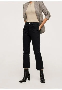 Mango Flared Jeans - Black Denim | Damen