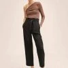 Mango AMPABELT - Stoffhose - Noir | Damen -Mango Populaire Boutique 821a86f987cd4a7ba2958dd3f9b1cc7a