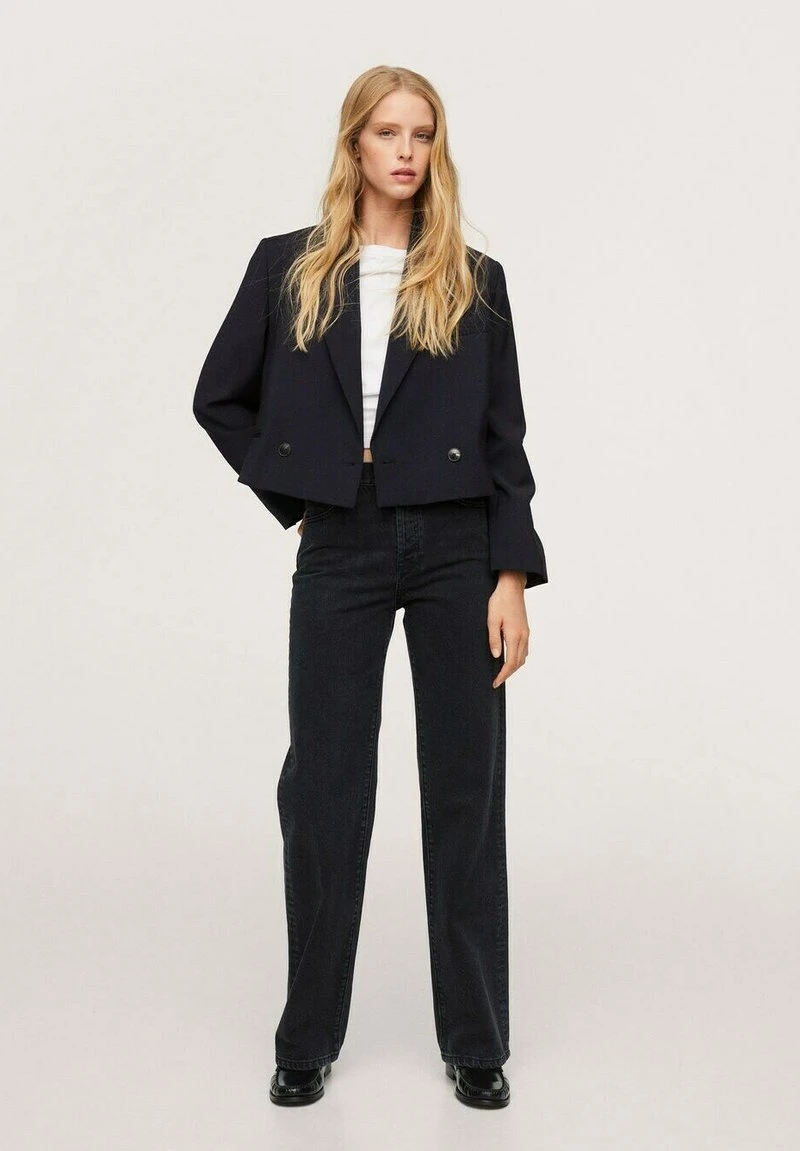 Mango Jeans Straight Leg - Black Denim | Damen 4 Mango Jeans Straight Leg - Black Denim | Damen – Bild 2