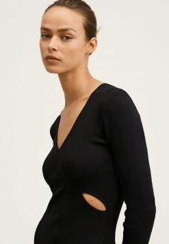 Mango AGNES - Strickkleid - Schwarz | Damen -Mango Populaire Boutique 8384b9b333d24f81861c64815ebda443