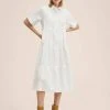 Mango MOKORO-L - Blusenkleid - Wit | Damen