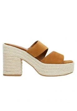 Mango Damen MENOS - Pantolette Hoch - Marron Moyen