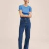 Mango CAMPIT - T-Shirt Basic - Blauw | Damen -Mango Populaire Boutique 84b0565eedff4512b4d80ca4f0fe4368