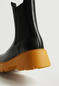 Mango MOTOR - Plateaustiefelette - Noir | Damen -Mango Populaire Boutique 851200df166a4c218a79f225b5083d89