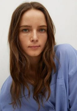 Mango Bluse - Blauw | Damen -Mango Populaire Boutique 8522777de50b455987a870b2a74ce78a