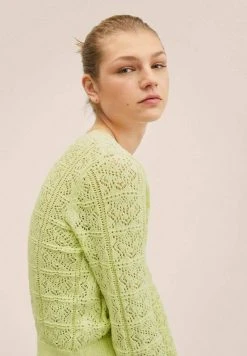 Mango Damen SITO - Strickjacke - Zieleń Lima -Mango Populaire Boutique 85628723e09e4a8dbff5619a5a7284a1