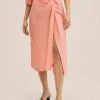 Mango NUT-H - Wickelrock - Corail | Damen -Mango Populaire Boutique 87102f5a0163443596e828e85606a35e