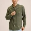 Mango CHENNAI - Hemd - Khaki | Herren -Mango Populaire Boutique 87a85557ba9c470d8978f3e9d0034268