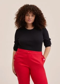 Mango BOTONES - Stoffhose - Red | Damen -Mango Populaire Boutique 87cb1b33e35446c09e4d75a23bedb3cd