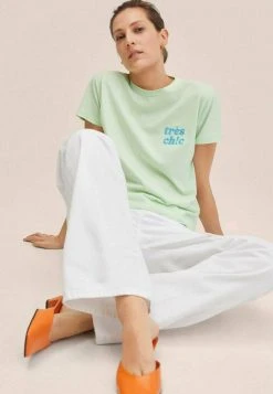 Mango PSTCHIC - T-Shirt Print - Vert D Eau | Damen -Mango Populaire Boutique 87ce297f0c8c4053bf5732b2f18006a6