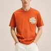 Mango Herren SOUND - T-Shirt Print - Orange