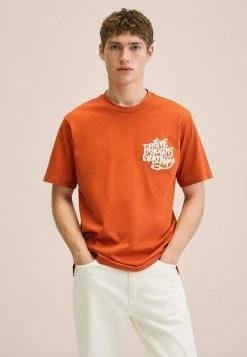 Mango Herren SOUND - T-Shirt Print - Orange